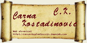 Čarna Kostadinović vizit kartica